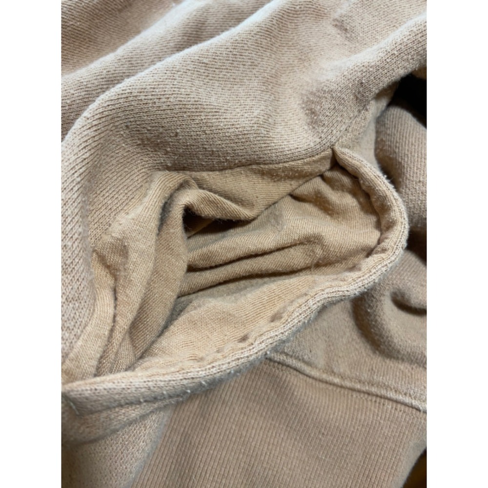 Victorias Secret PINK Quarter Zip Sweatshirt Tan Camel Fleece Pullover Large - Picture 5 of 5